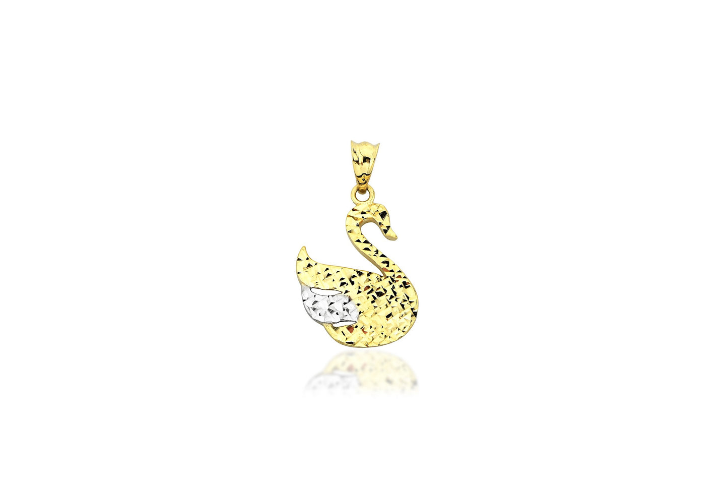 Swan 14K Gold Pendant