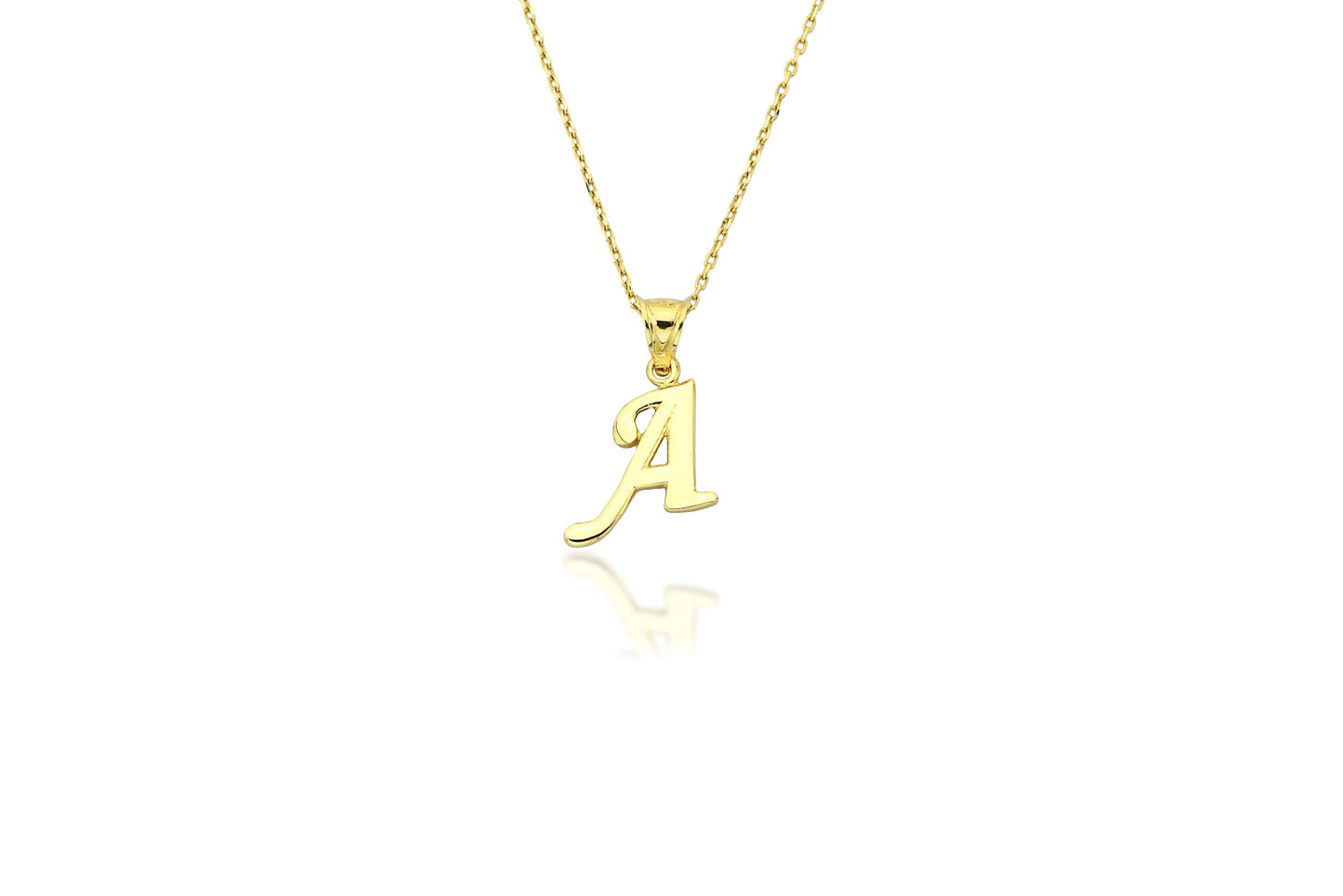 Initial Letter 14K Gold A Pendant (without Chain)