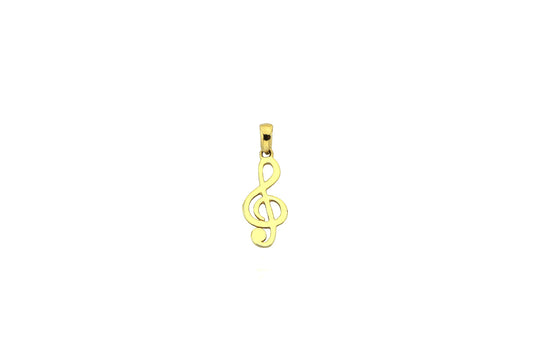 Treble Clef 14K Gold Pendant