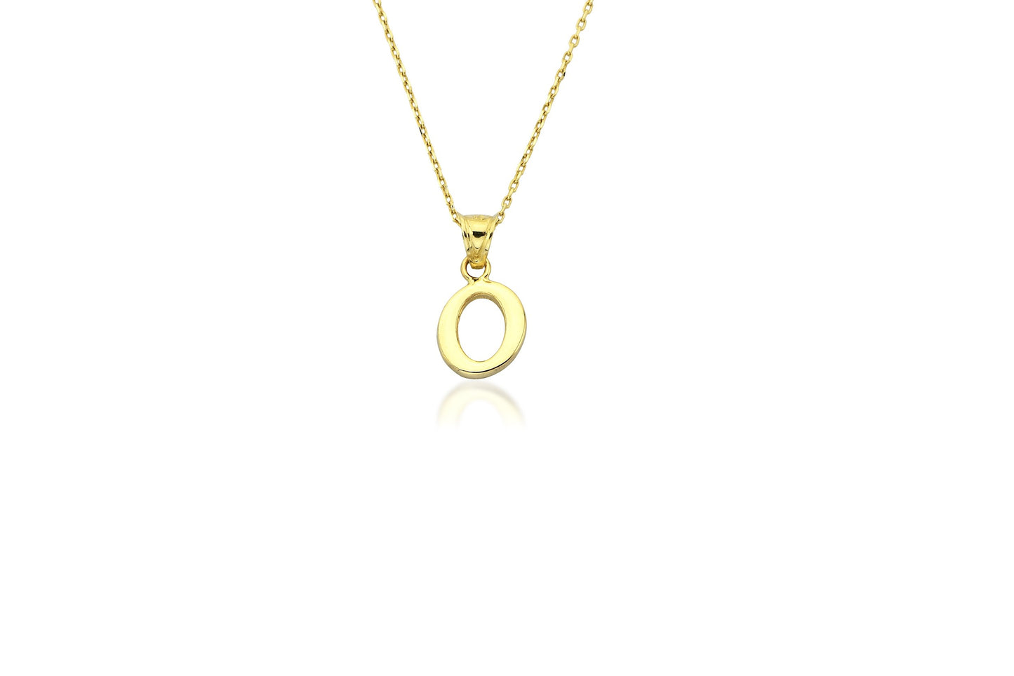 Initial Letter O 14K Gold Pendant (without Chain)