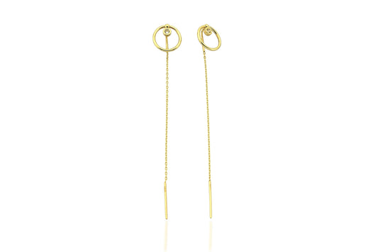 Malory 14K Gold Threader Chain Earring