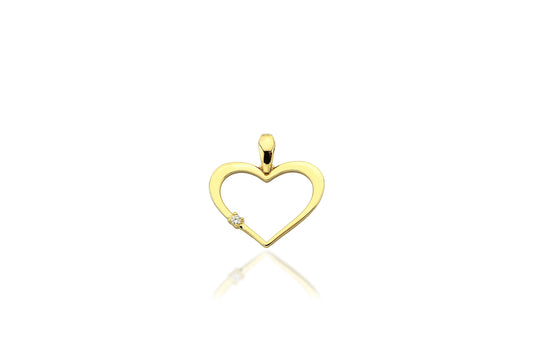 Olivia 14K Gold Heart Pendant